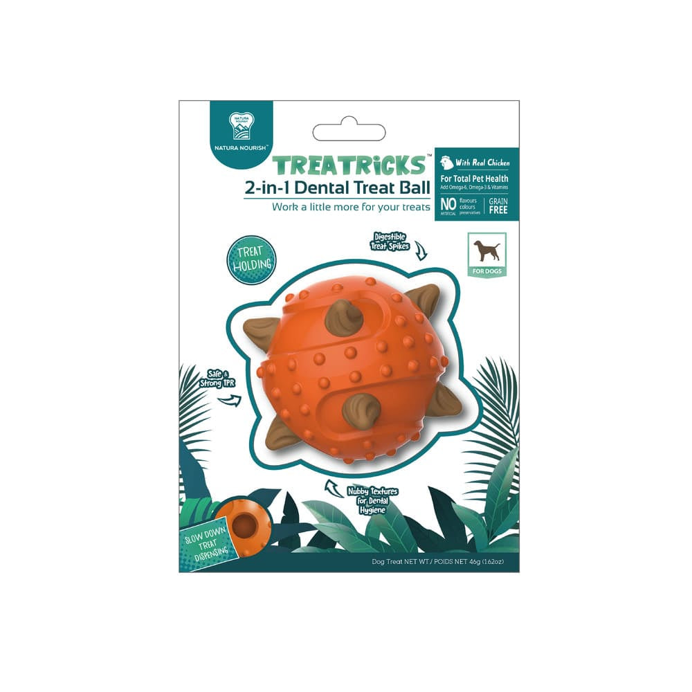Pet Treat 2 En 1 Dental Pelota Sabor Pollo