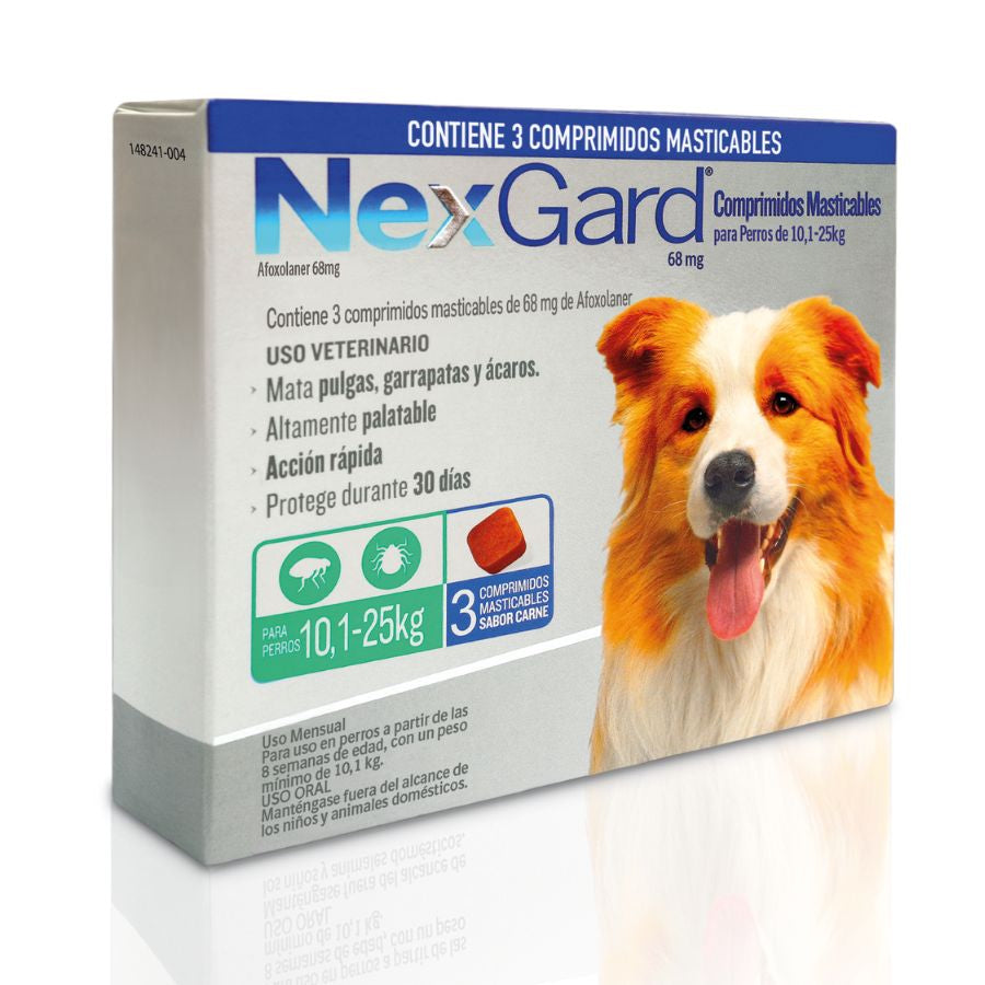 Nexgard Caja 3 Unid 10-25 Kg