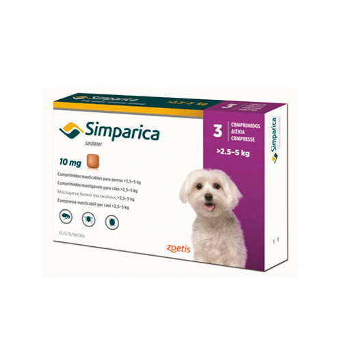 Simparica 2.6- 5 Kg X 3 Comp