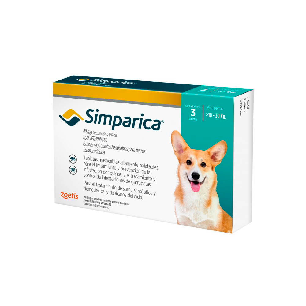 Simparica 10-20 Kg X 3 Comp