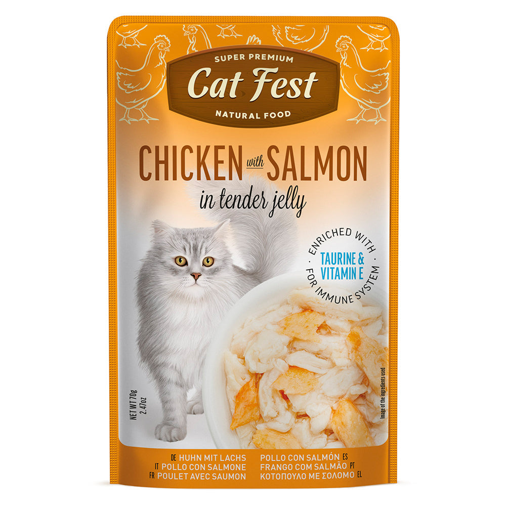 Cat Fest Filete De Pollo Con Salmon 70 Gr