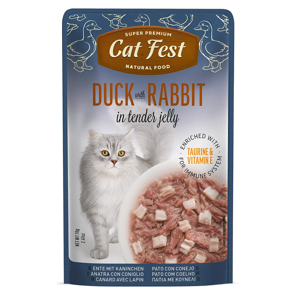 Cat Fest Filete De Pato Con Conejo 70 Gr