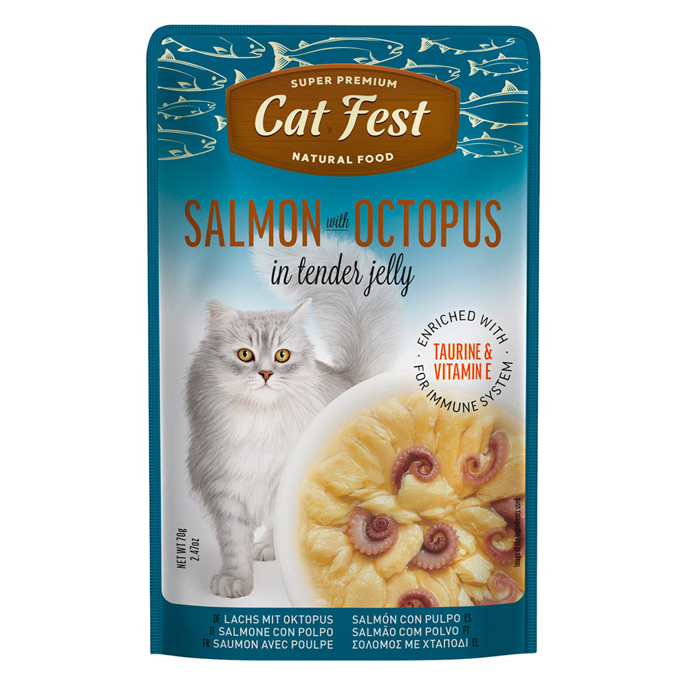 Cat Fest Filetes De Salmon Con Pulpo 70 Gr