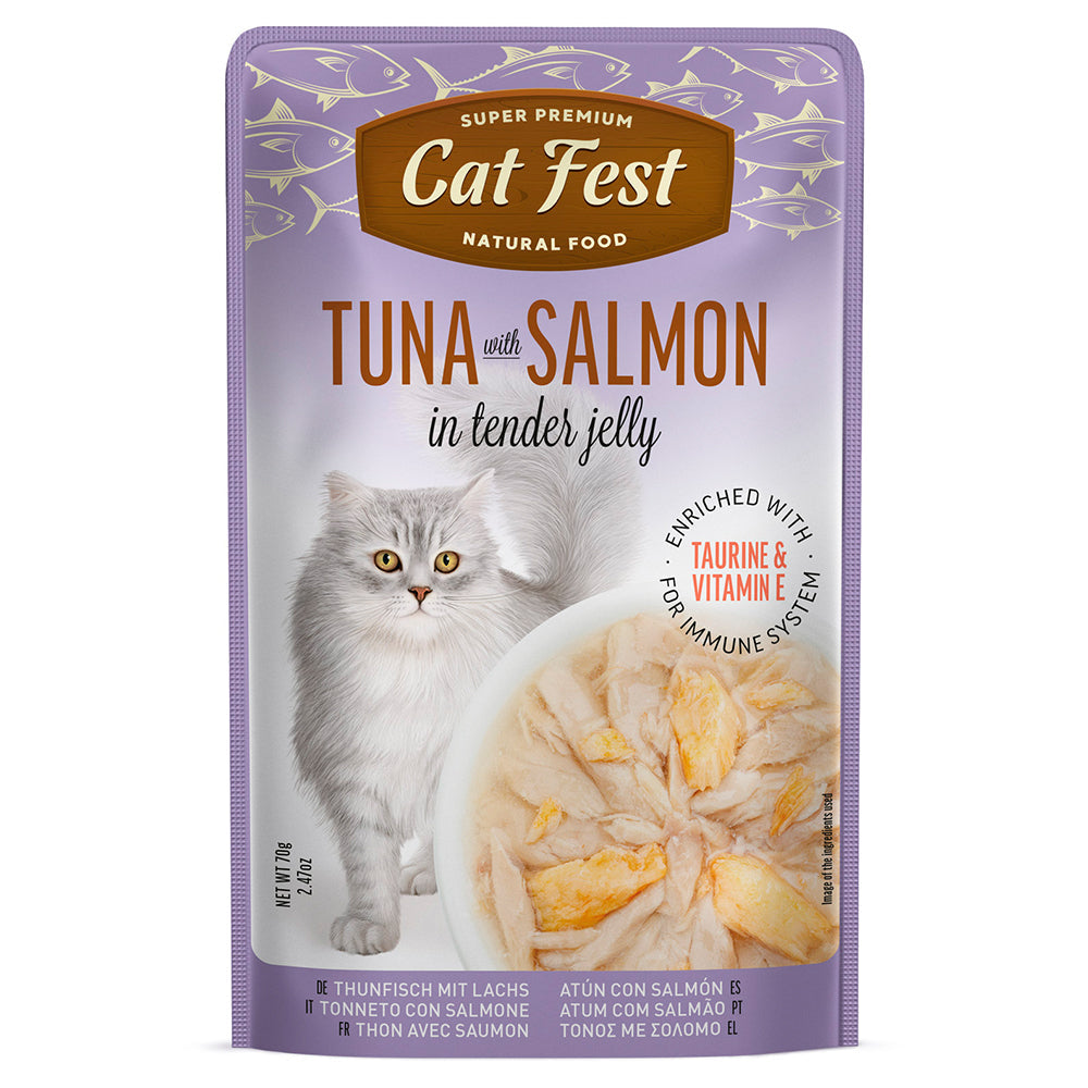 Cat Fest Filetes De Atun Con Salmon 70 Gr