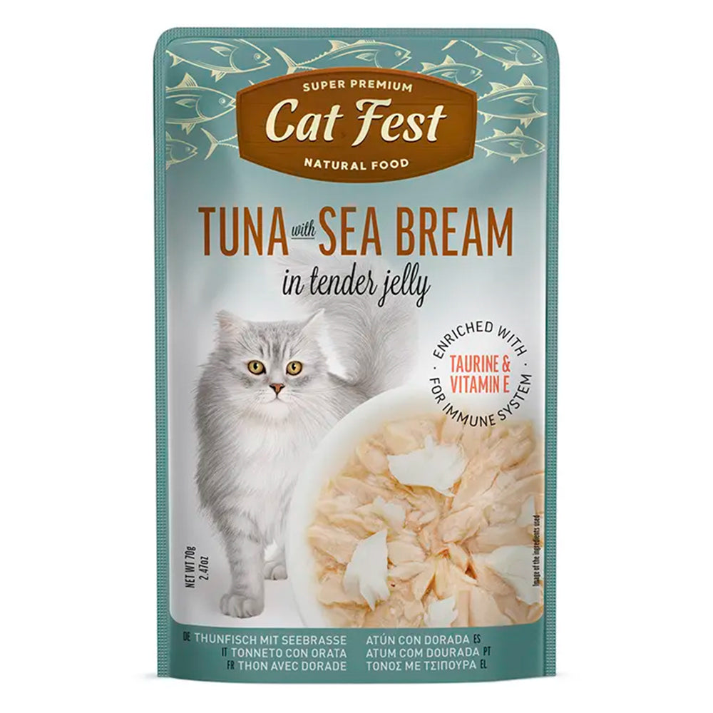 Cat Fest Filetes De Atun Con Dorado 70 Gr
