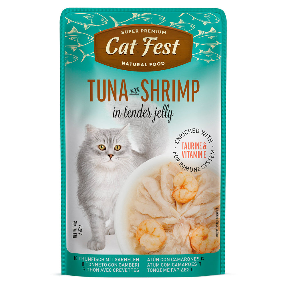 Cat Fest Filetes De Atun Con Camaron 70 Gr