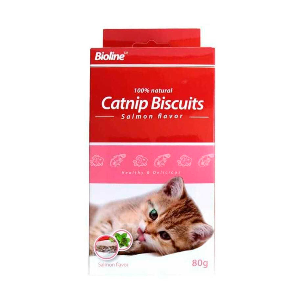 Bioline Galletas De Catnip y Salmon 80 Gr