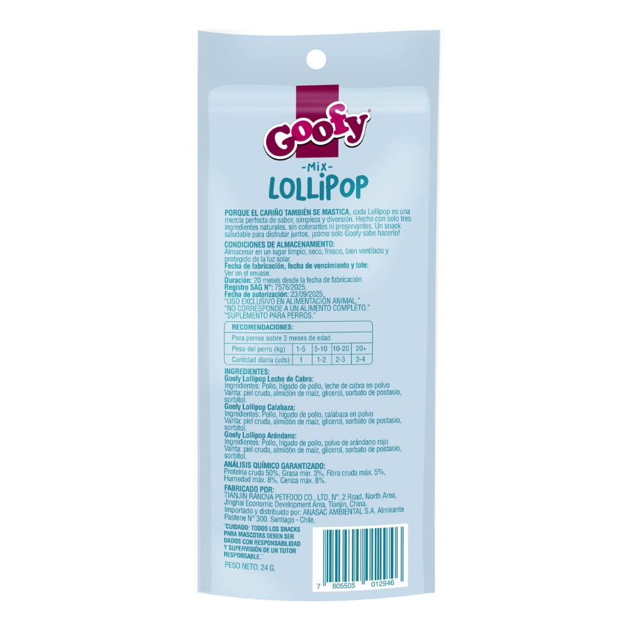 SNACK GOOFY LOLLIPOP MIX 3UNID