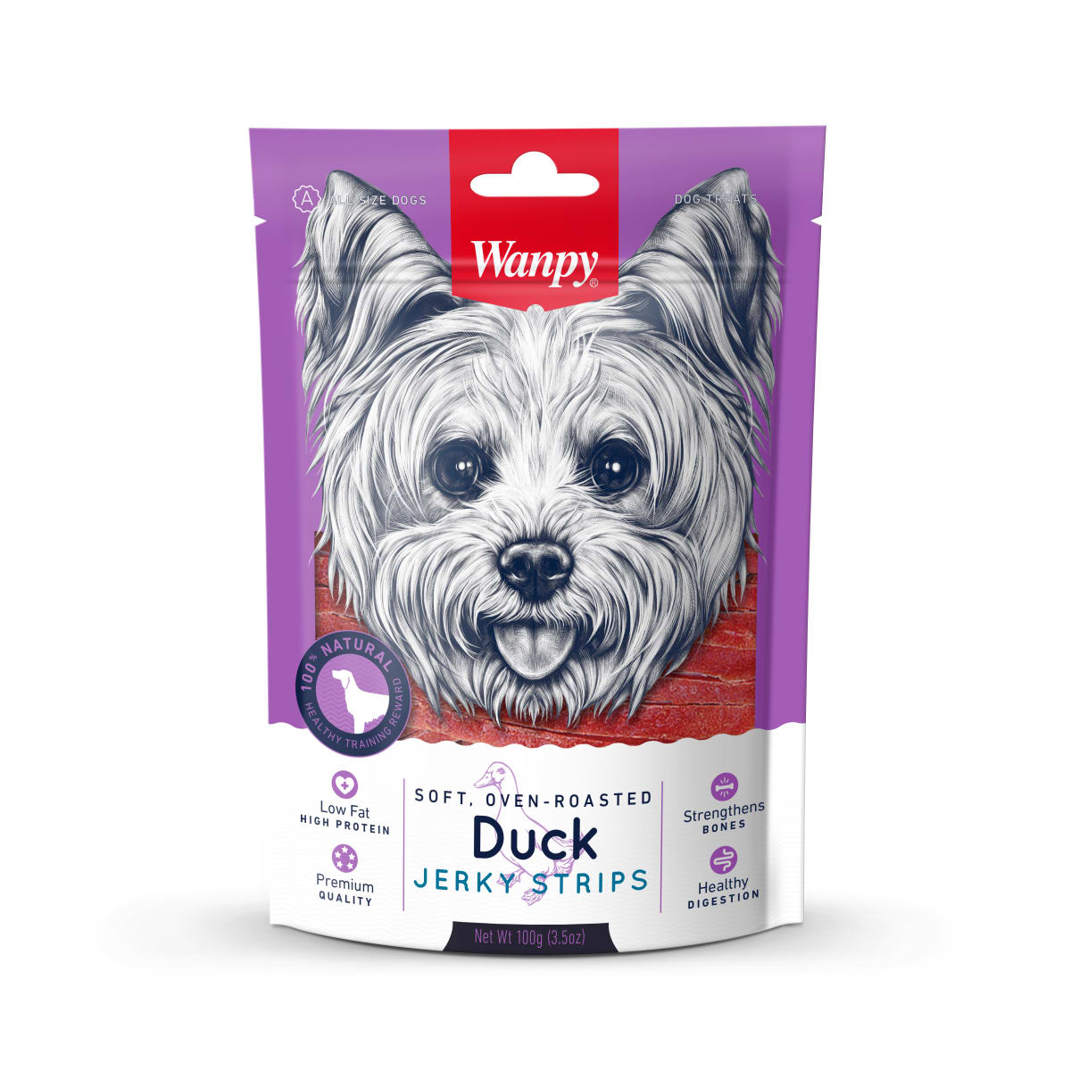 Snack Wanpy Soft Duck Jerky Strips 100 Gr