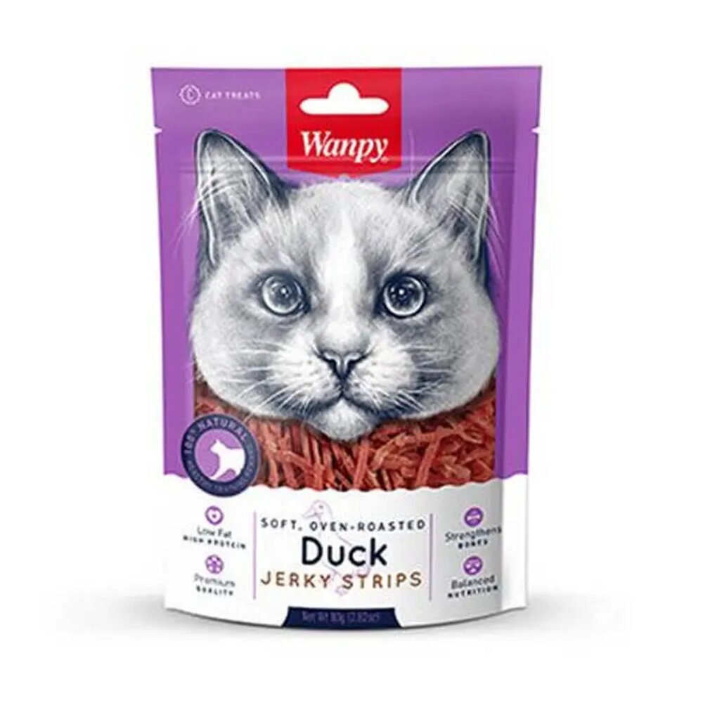 Snack Wanpy Soft Duck Jerky Cat 80 Gr