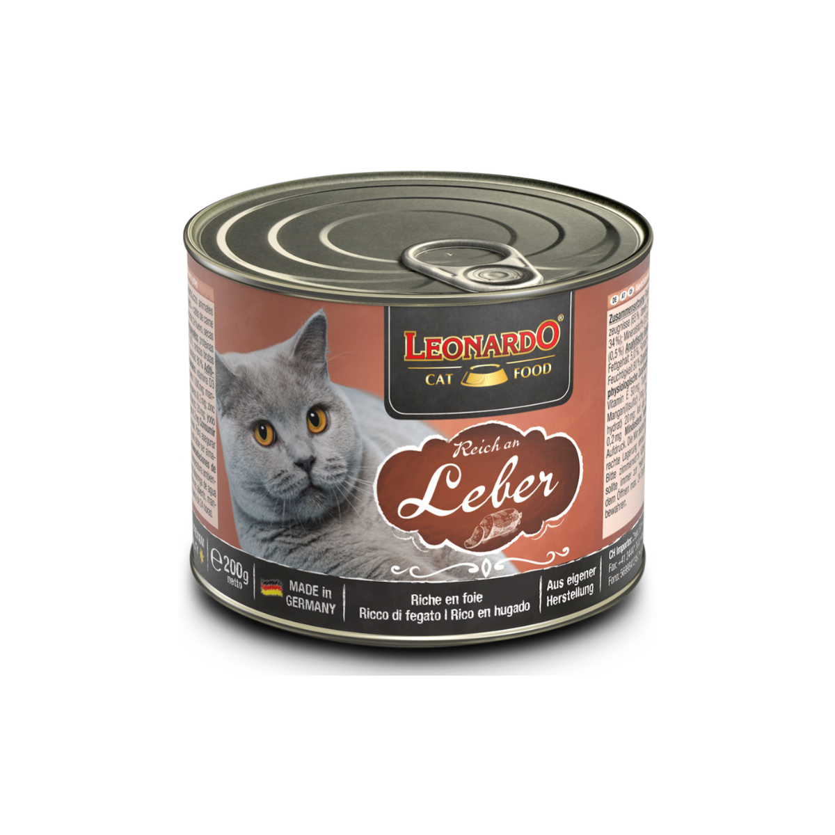 Lata Leonardo Higado 200 Grs