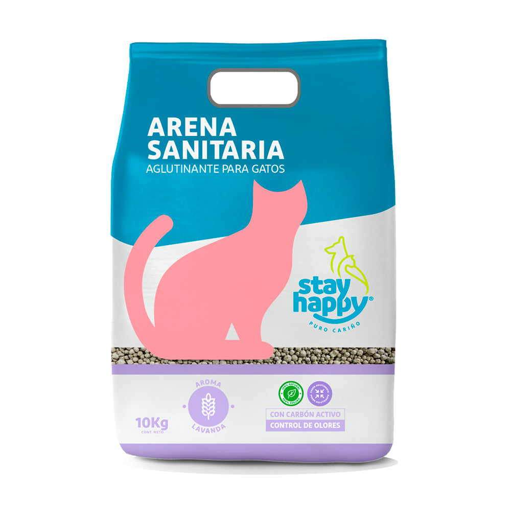 Arena Stay Happy Aglut Lavanda 10Kg