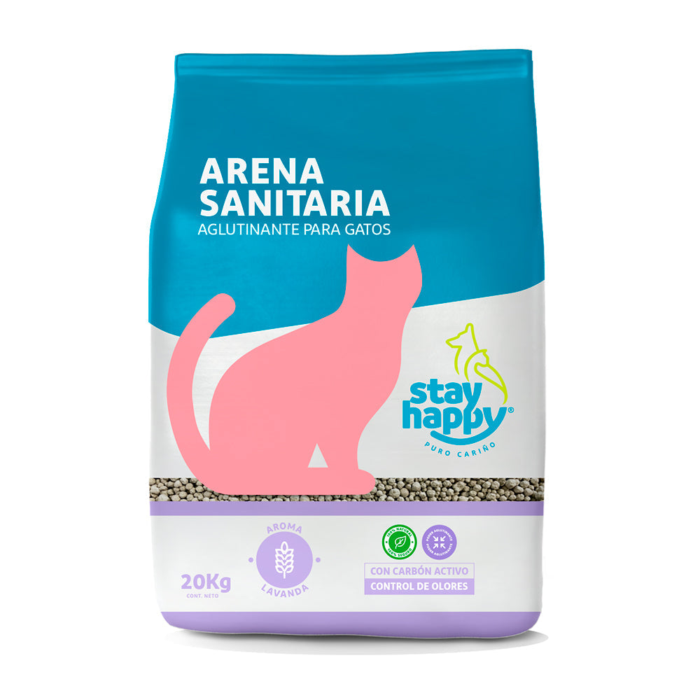 Arena Stay Happy Aglut Lavanda 10Kg