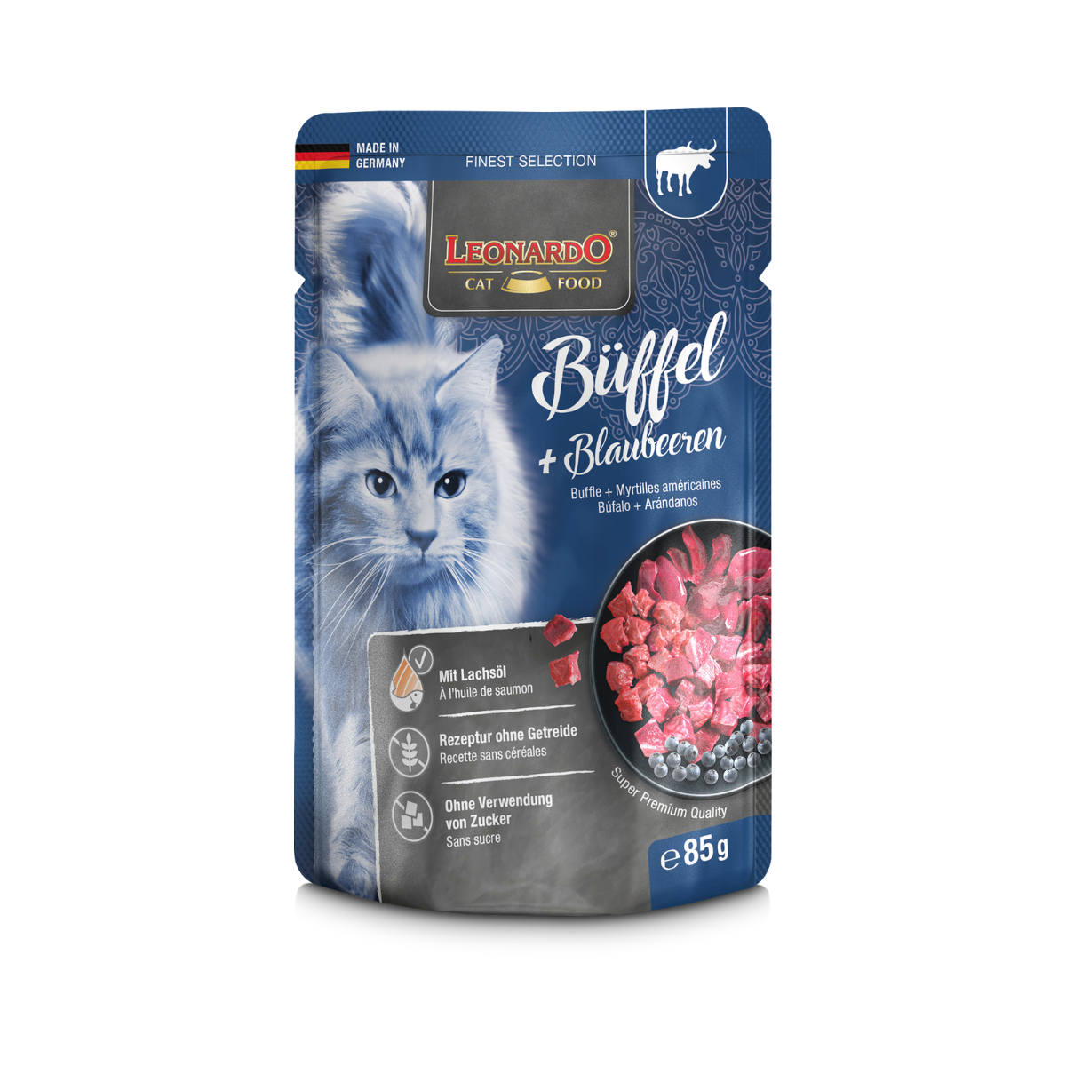 SACHET LEONARDO BUFALO Y ARANDANO 85 GR