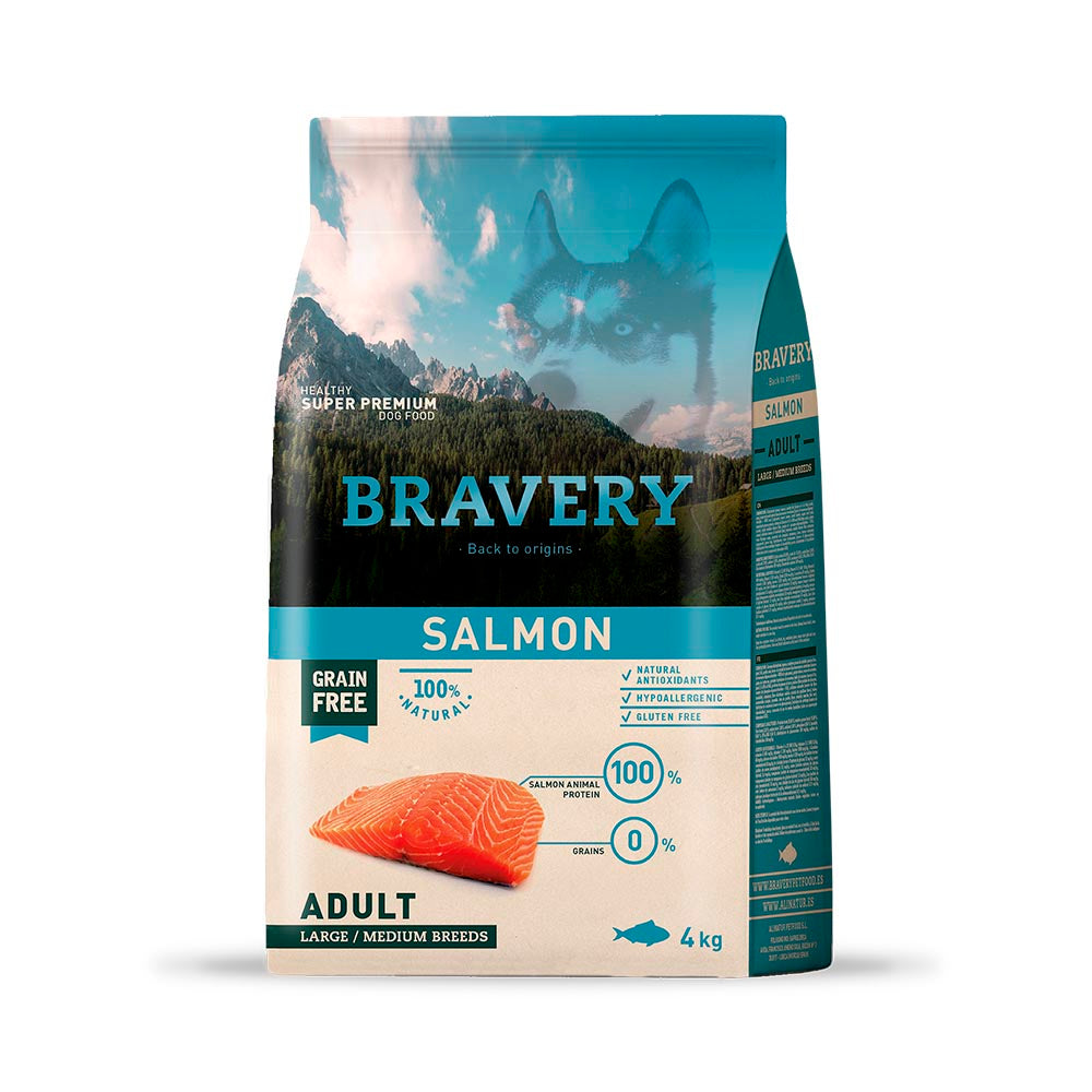 Bravery Adultos Salmon Med/Large 4 Kg