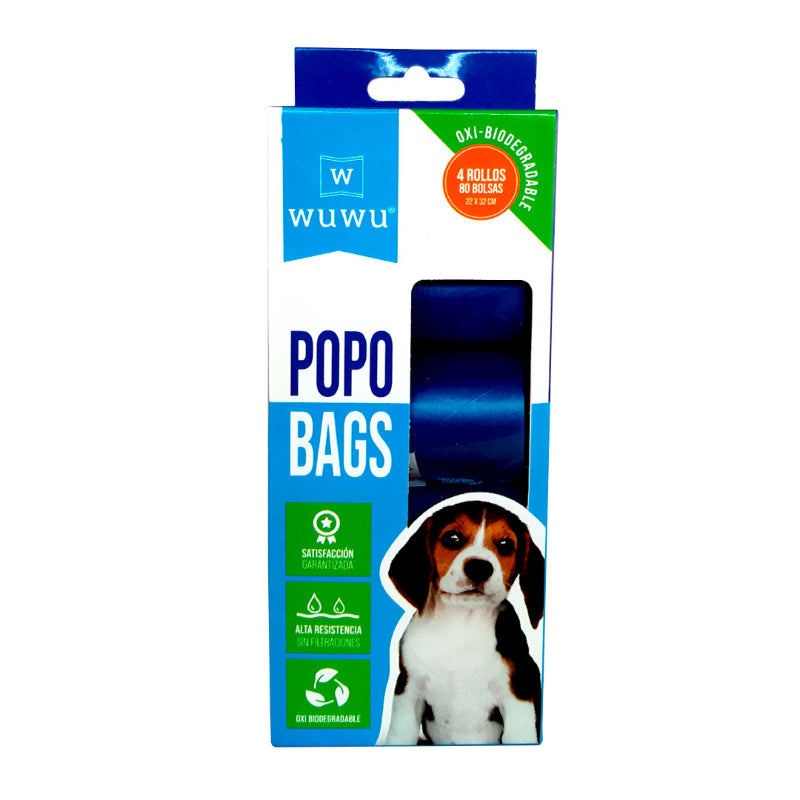 Wuwu Popobags X4 Rollos Biodegradables