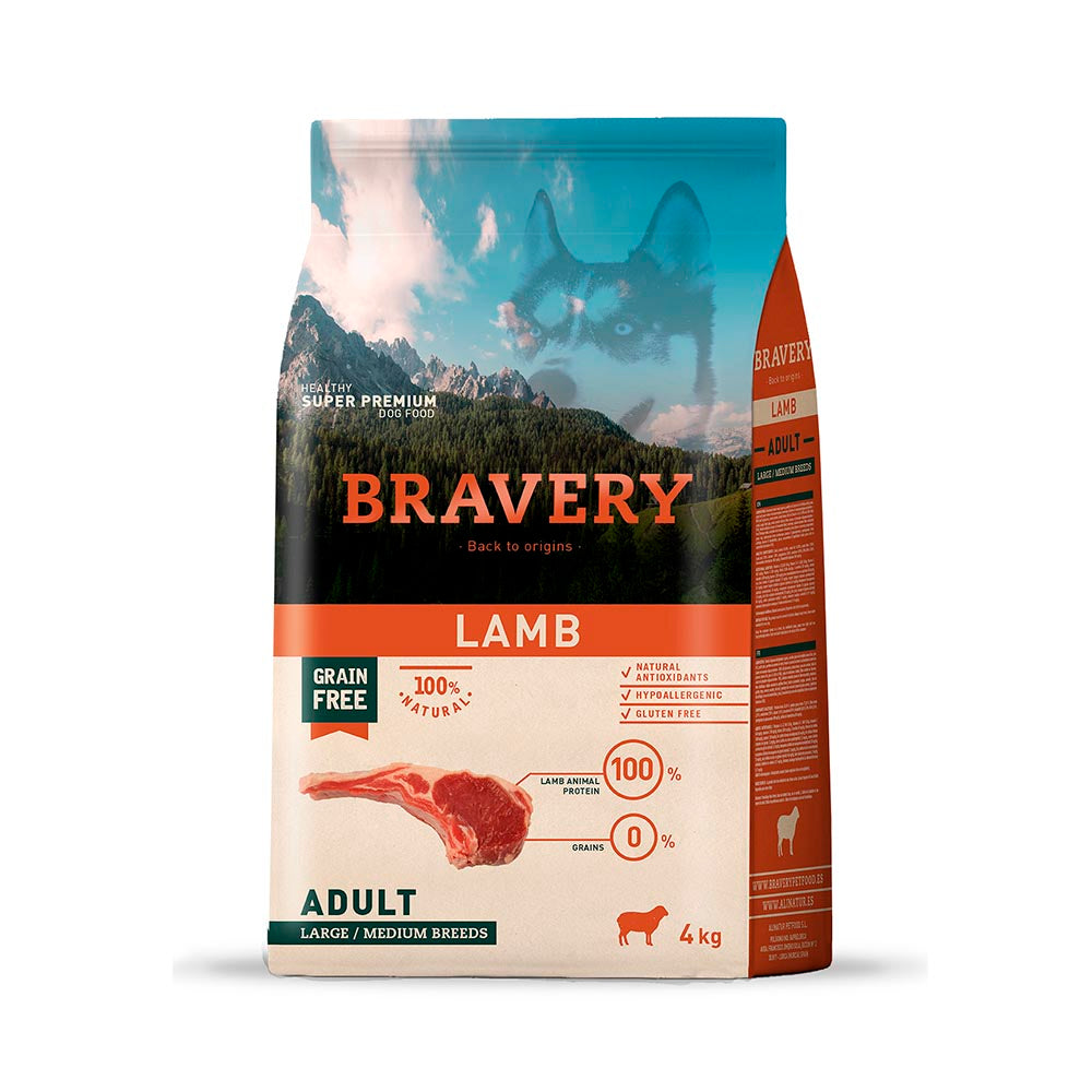 Bravery Adultos Lamb Med/Large 4 Kg