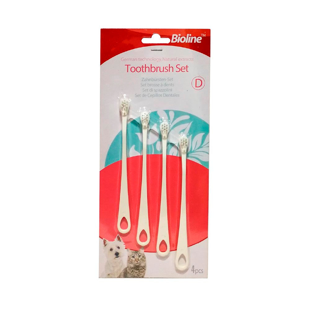 Bioline Set Cepillos De Dientes Gatos
