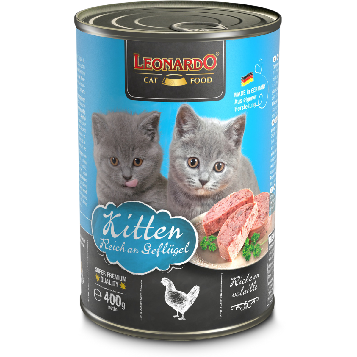 Lata Leonardo Kitten 400 Grs