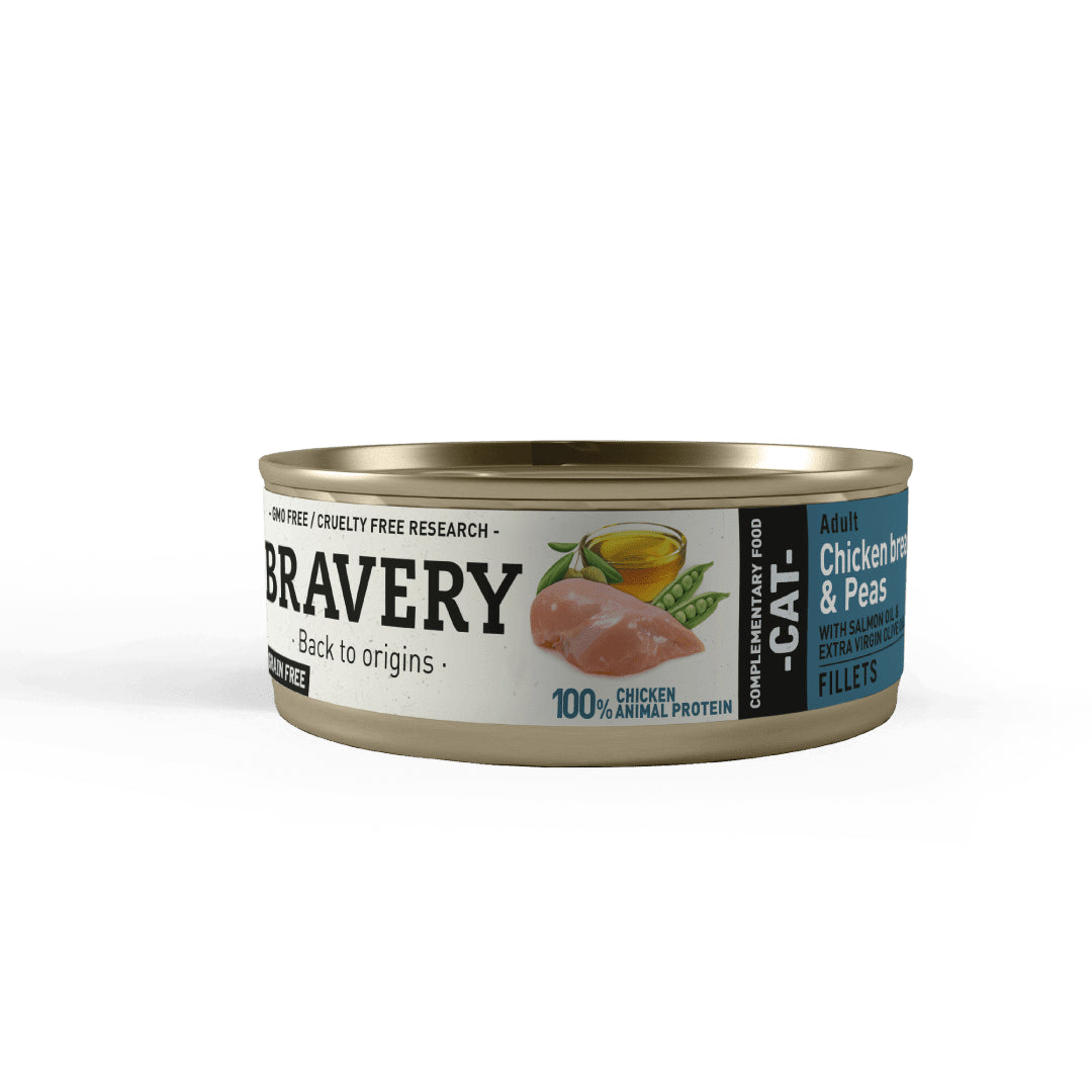 Lata Bravery Chicken And Peas Adul Cat 70 Gr