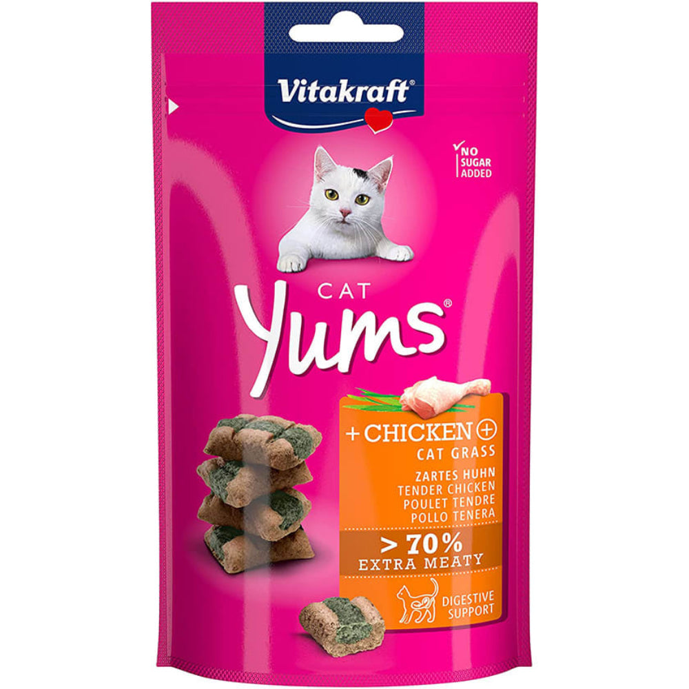 Snack Vitakraft Cat yums Pollo y Grass