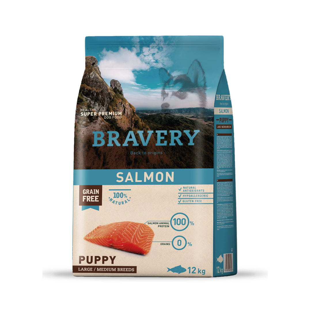 Bravery Puppy Salmon Medium/Large 12 Kg