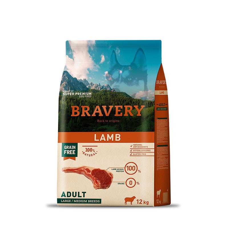 Bravery Adultos Lamb Medium/Large 12 Kg