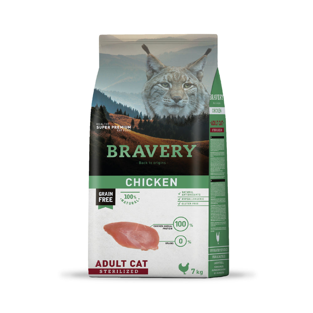 Bravery Gatos Adultos Chicken Sterilized 7 Kg