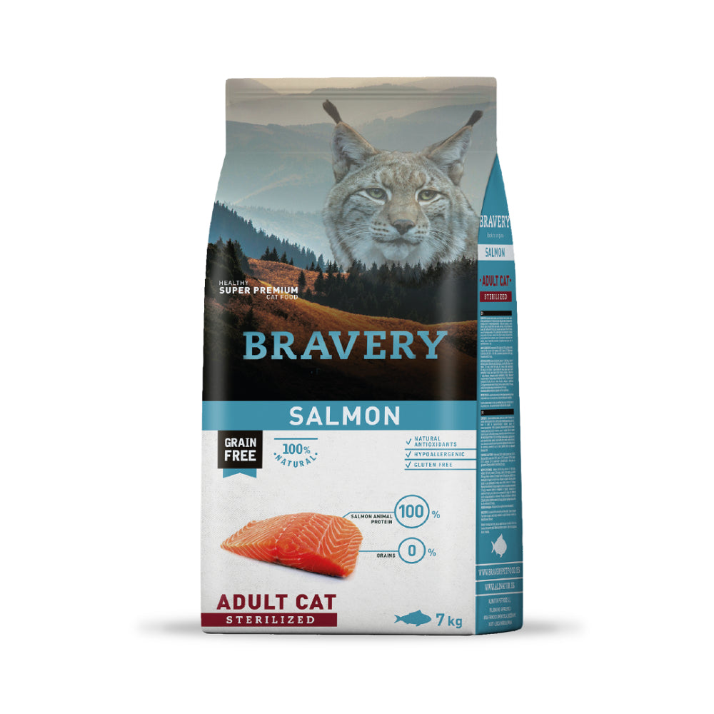 Bravery Gatos Adultos Salmon Sterilized 7 Kg