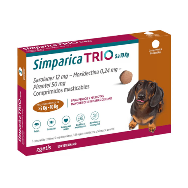 Simparica Trio 5-10 Kg X 3 Comp
