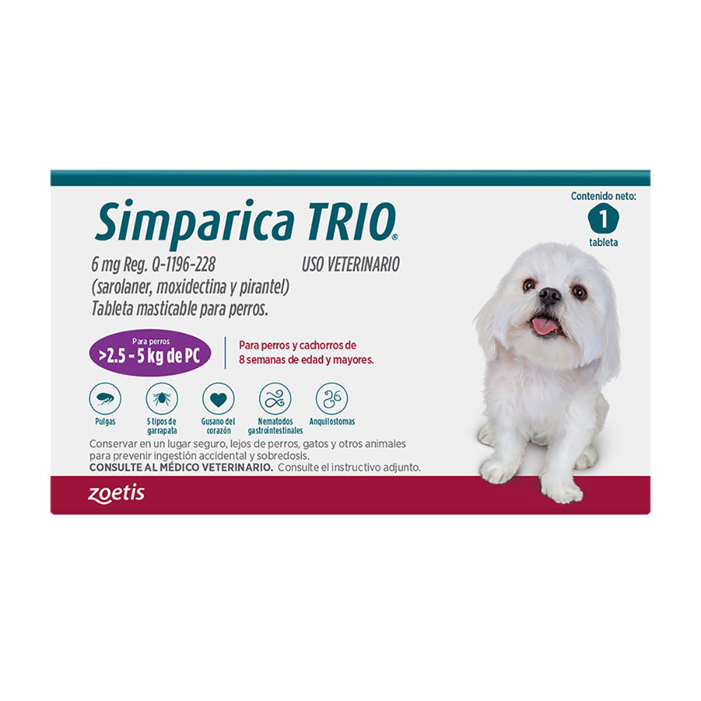 Simparica Trio 2.6- 5 Kg