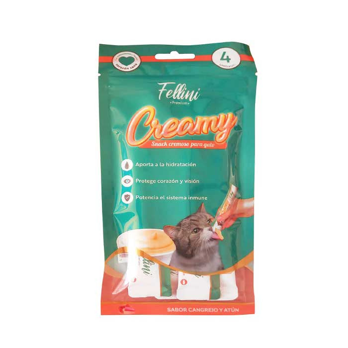Snack Creamy Fellini Cangrejo y Atun 60 Gr