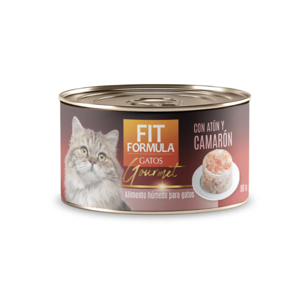 Lata Fit Gatos Atun y Camaron 80 Gr