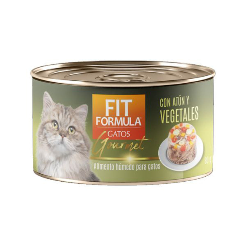 Lata Fit Gatos Atun y Vegetales 80 Gr