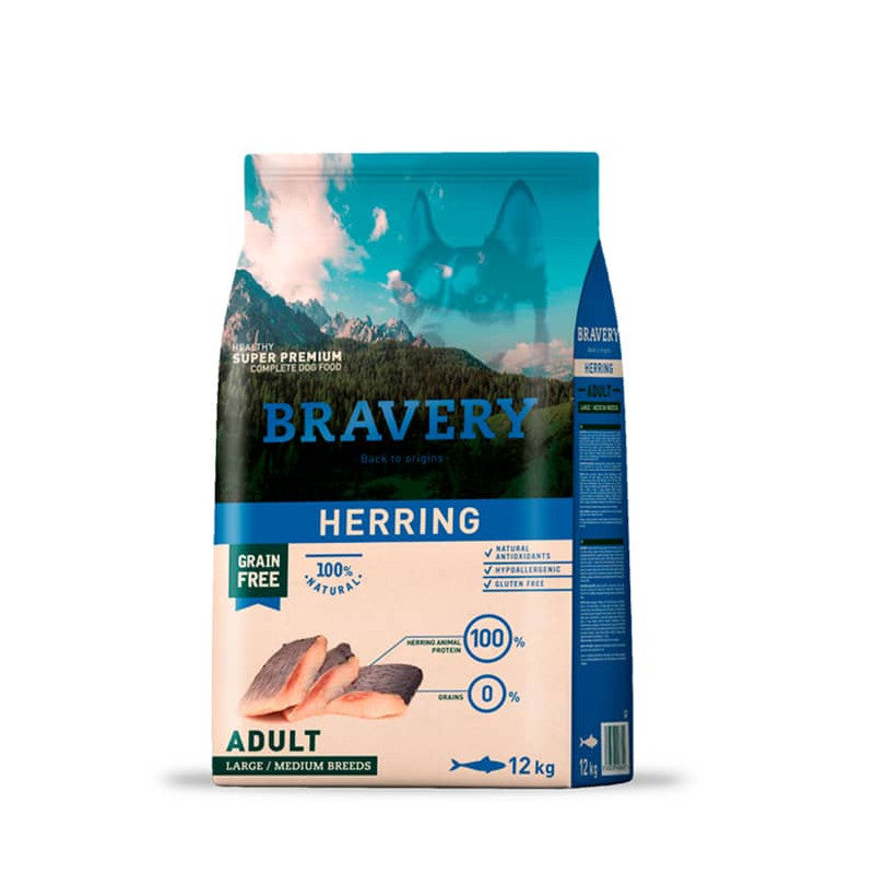 Bravery Adultos Herring Medium/Large 12 Kg