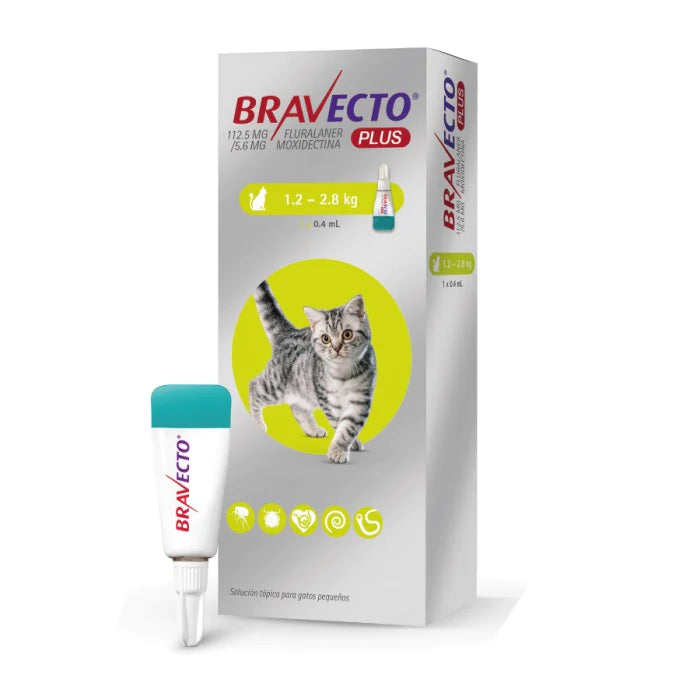 Bravecto Gatos Plus 1.2-2.8 Kg