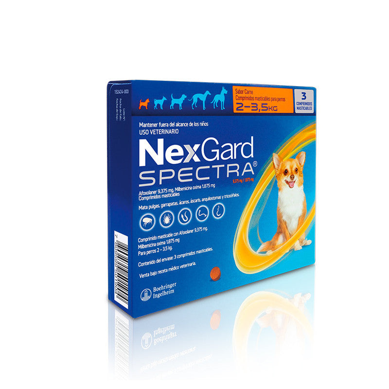 Nexgard Spectra Caja 3 Unid 2-3.5 Kg