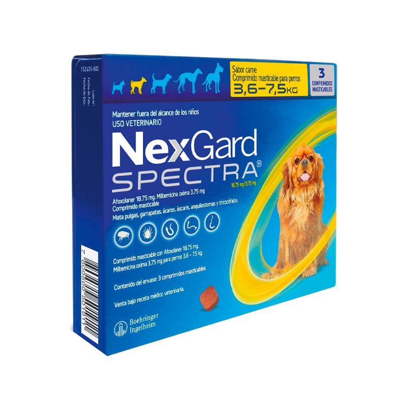 Nexgard Spectra Caja 3 Unid 3.6-7.5 Kg