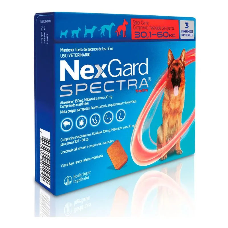 Nexgard Spectra Caja 3 Unid 30.1-60 Kg
