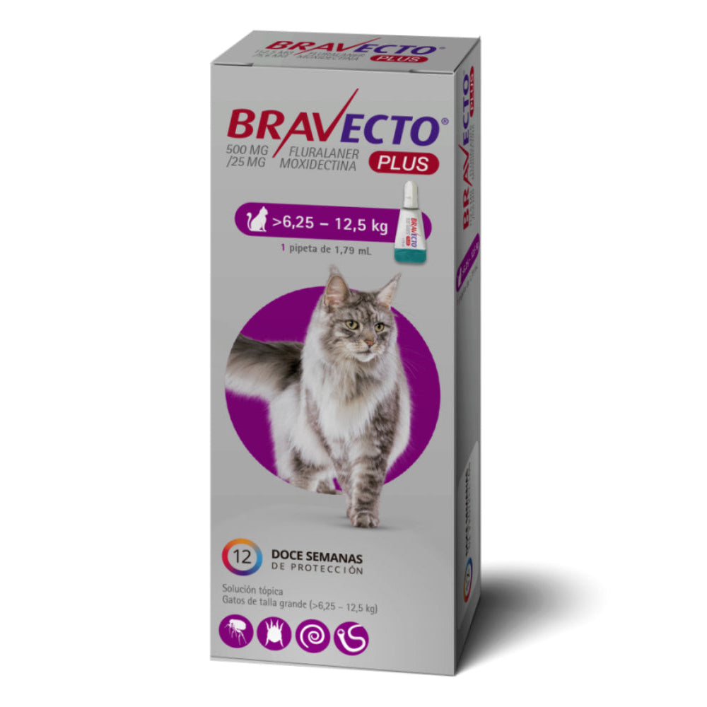 Bravecto Gatos Plus 6.25 - 12.5 Kg