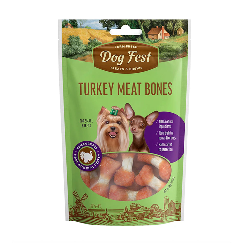 Dog Fest Huesitos Con Pavo 55 Gr