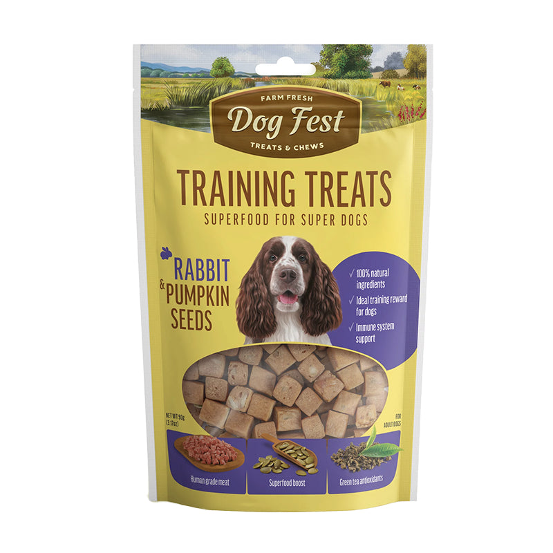Dog Fest Training Conejo y Semillas De Calab 90 Gr