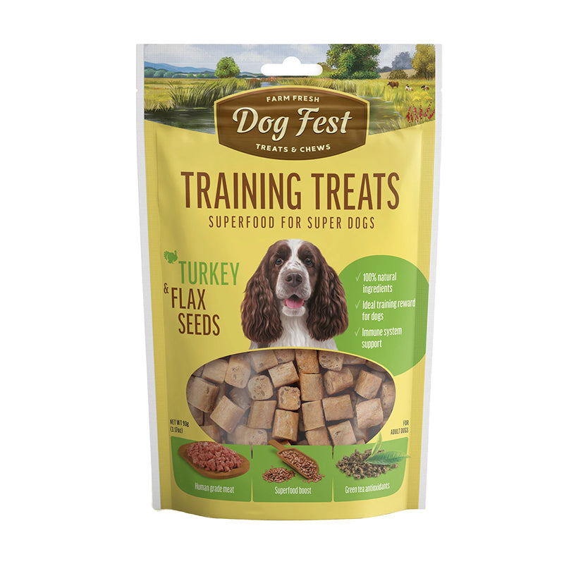 Dog Fest Training Pavo y Semillas De Linaza 90 Gr