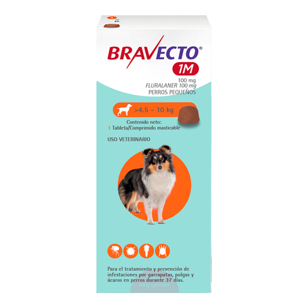 Bravecto Perros 1 Mes 4.5-10 Kg