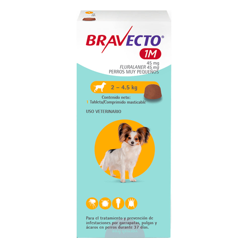 Bravecto Perros 1 Mes 2-4.5 Kg