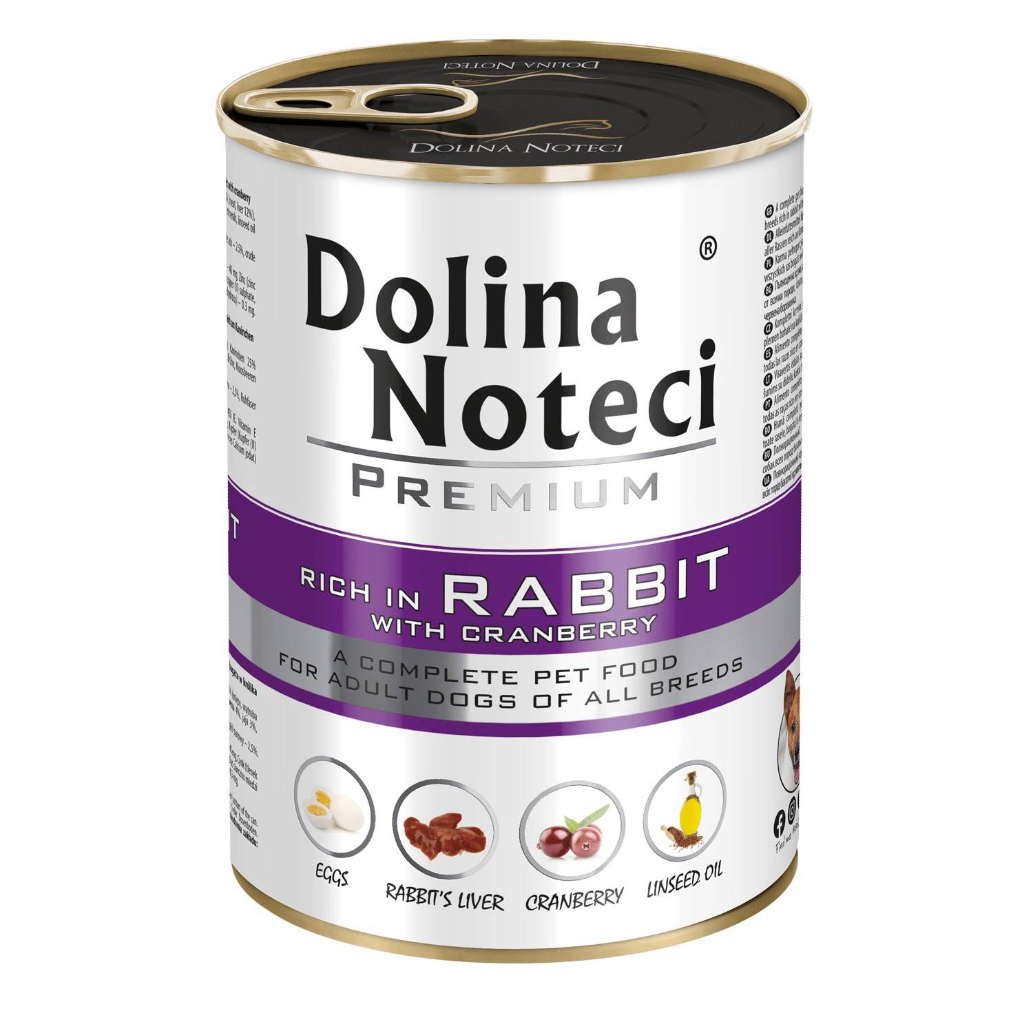 Lata Dolina Perros Conejo Con Arandanos 800Gr