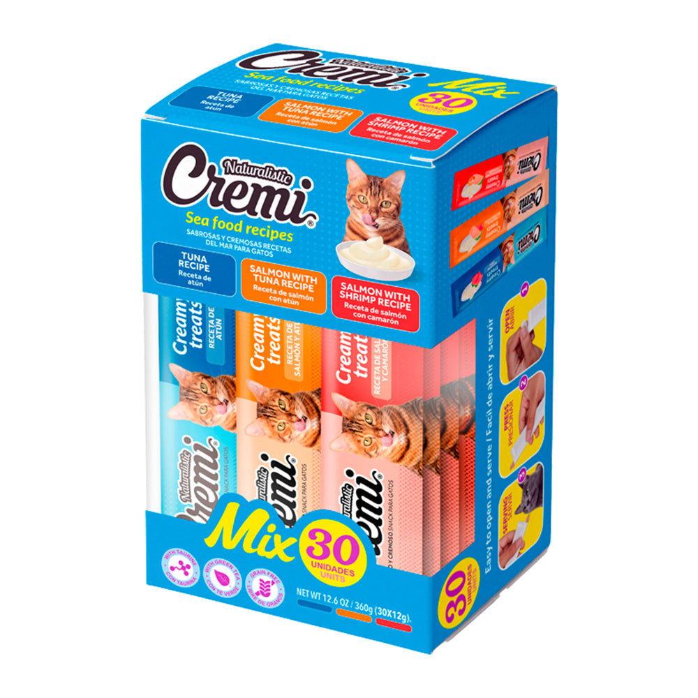 Caja Sachet Cremi Pescados Mix 30 Unidades