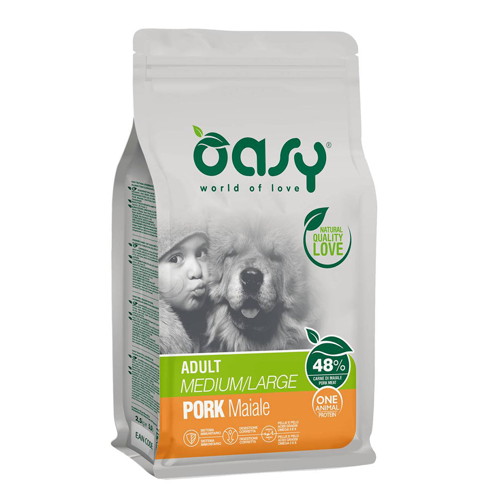 Oasy Perros Grain Free Adul Medium Large Pork 12Kg