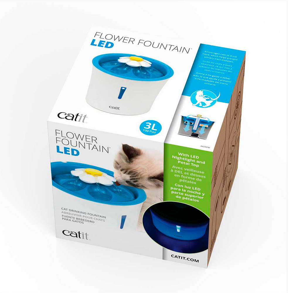 Catit 2.0 Fte Bebedora Flor Led 3L