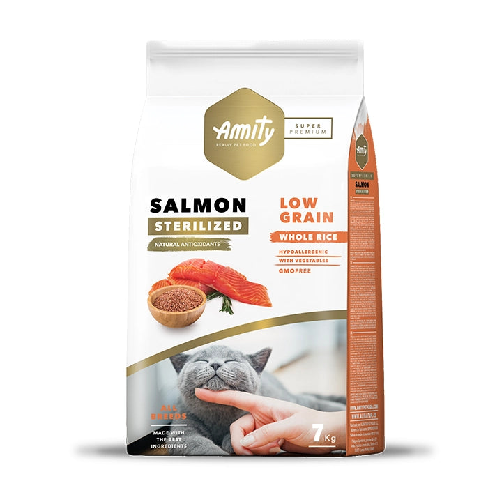 AMITY SP LOW GRAIN SALMON ADULT CAT STERILIZED